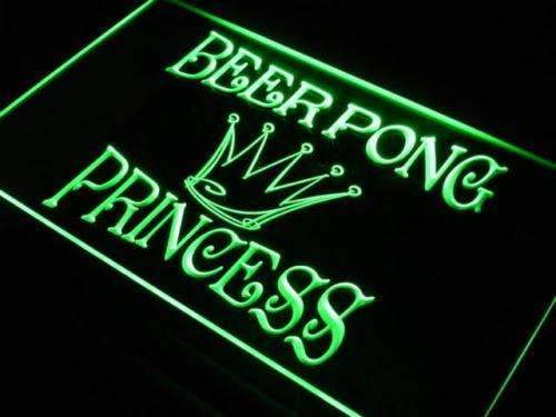 Beer Pong Princess LED Light Sign - LED Gift Works