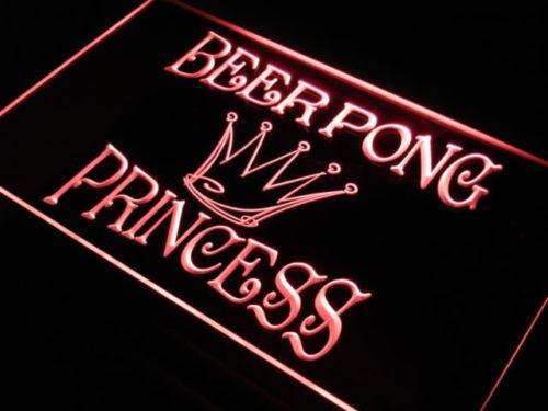 Beer Pong Princess LED Light Sign - LED Gift Works