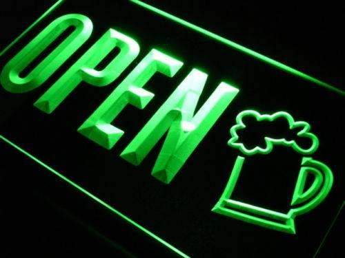Beer Pub Bar Open LED Light Sign - Way Up Gifts