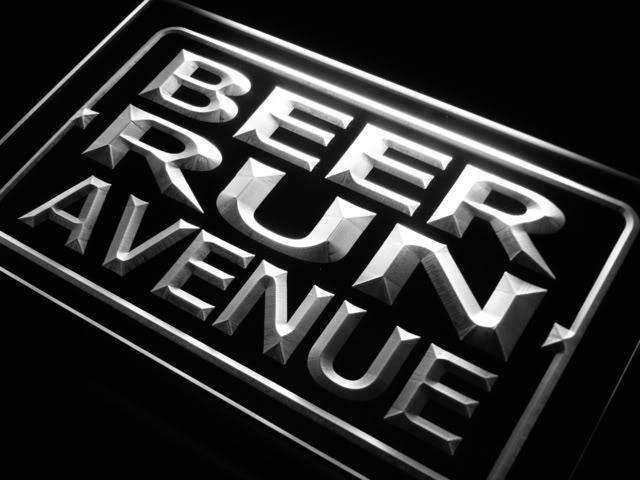 Beer Run Avenue LED Light Sign - Way Up Gifts