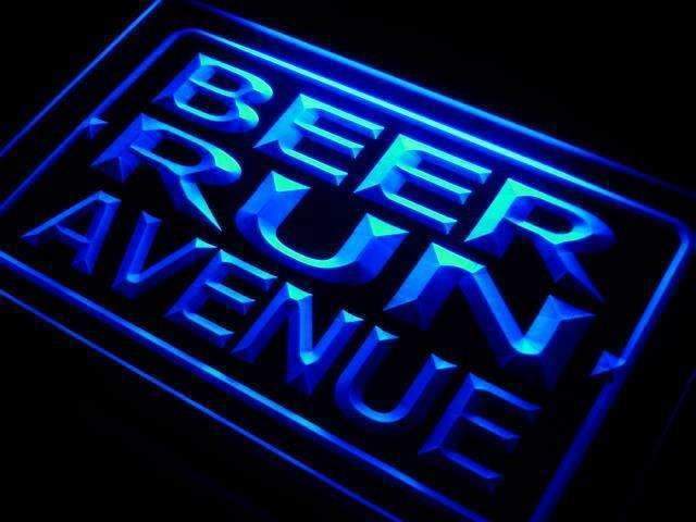 Beer Run Avenue LED Light Sign - LED Gift Works