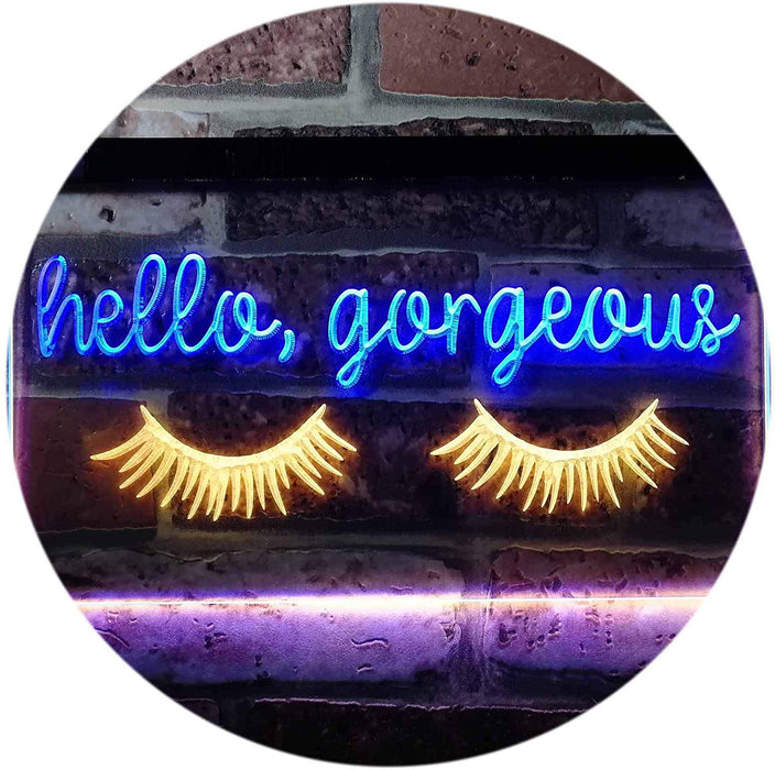 Eyelash Hello Gorgeous LED Light Sign - Way Up Gifts