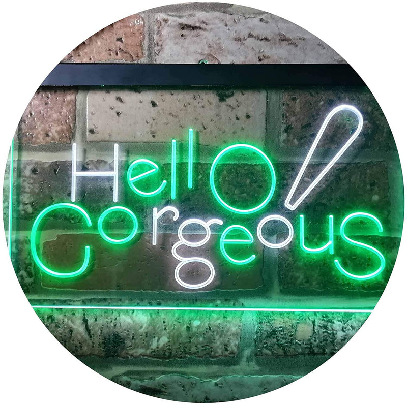 Beauty Shop Hello Gorgeous LED Light Sign - LED Gift Works