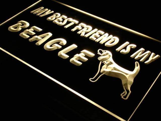 Best Friend Beagle LED Light Sign - Way Up Gifts
