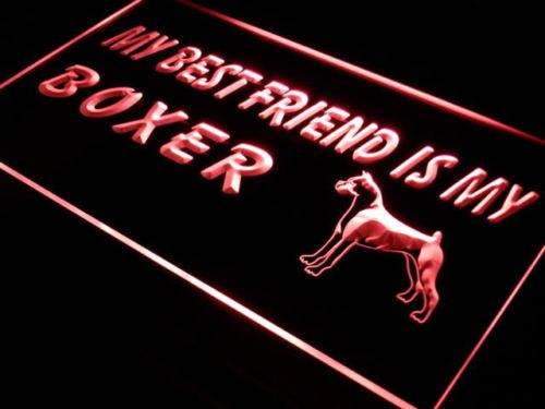 Best Friend Boxer Dog LED Light Sign - Way Up Gifts