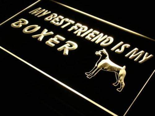 Best Friend Boxer Dog LED Light Sign - Way Up Gifts