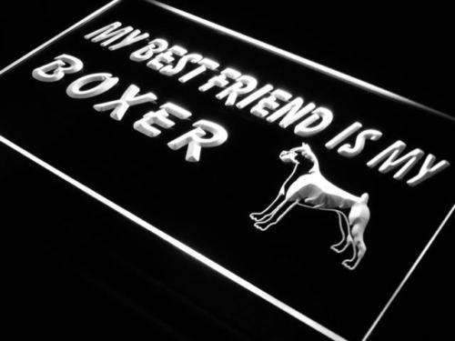 Best Friend Boxer Dog LED Light Sign - Way Up Gifts