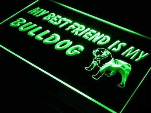 Best Friend Bulldog LED Light Sign - Way Up Gifts