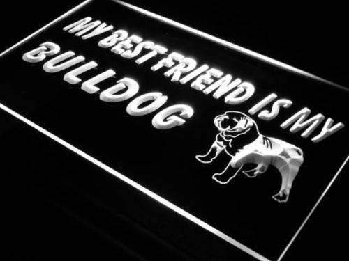 Best Friend Bulldog LED Light Sign - LED Gift Works