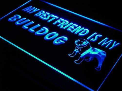 Best Friend Bulldog LED Light Sign - Way Up Gifts