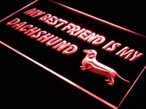 Best Friend Dachshund LED Light Sign - Way Up Gifts