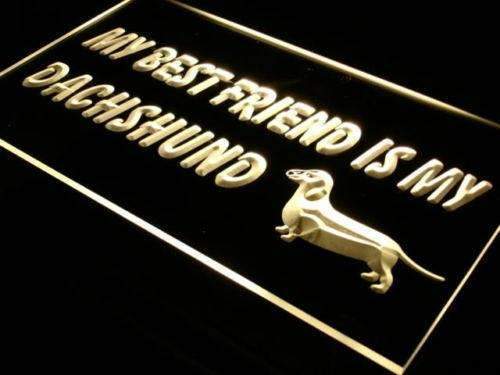 Best Friend Dachshund LED Light Sign - Way Up Gifts