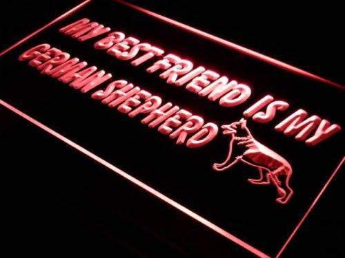 Best Friend German Shepherd LED Light Sign - LED Gift Works