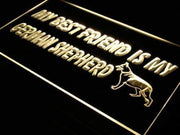 Best Friend German Shepherd LED Light Sign - LED Gift Works