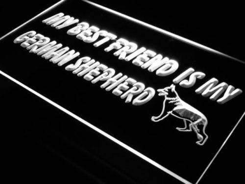 Best Friend German Shepherd LED Light Sign - LED Gift Works