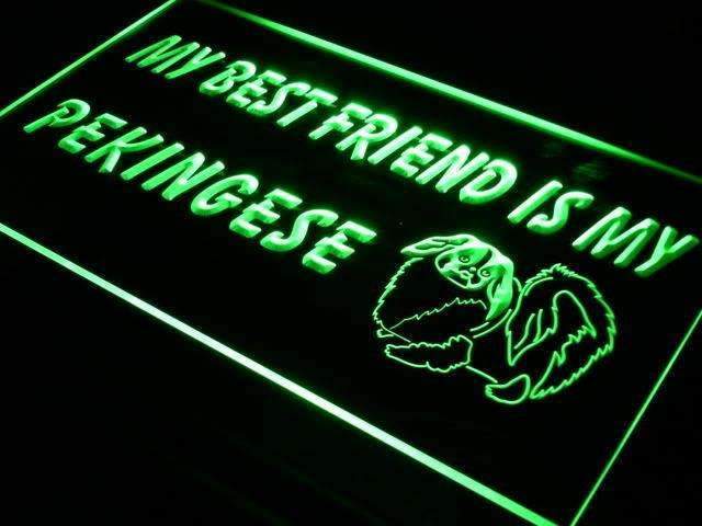 Best Friend Pekingese LED Light Sign - Way Up Gifts