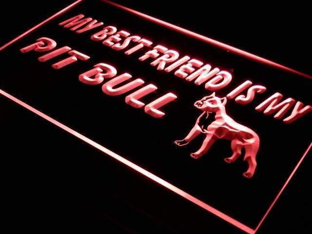 Best Friend Pit Bull LED Light Sign - Way Up Gifts