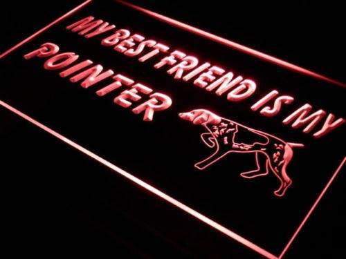 Best Friend Pointer Dog LED Light Sign - LED Gift Works