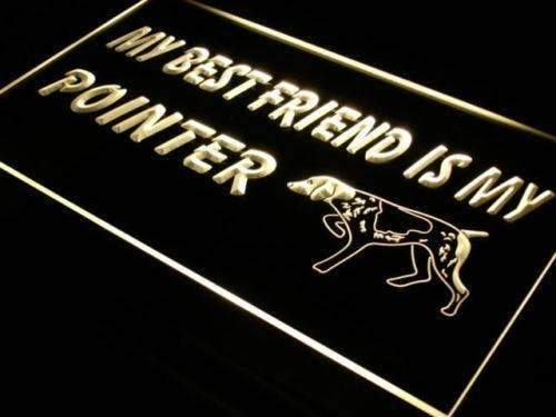 Best Friend Pointer Dog LED Light Sign - Way Up Gifts