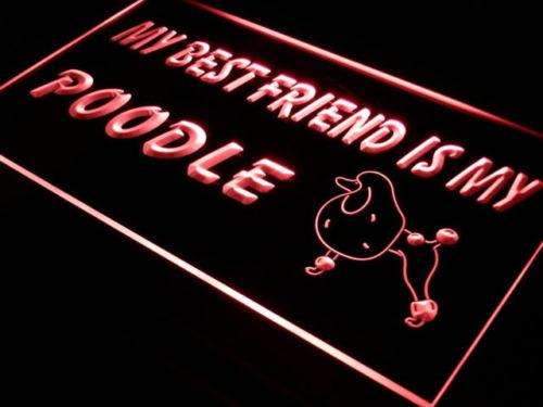 Best Friend Poodle LED Light Sign - LED Gift Works