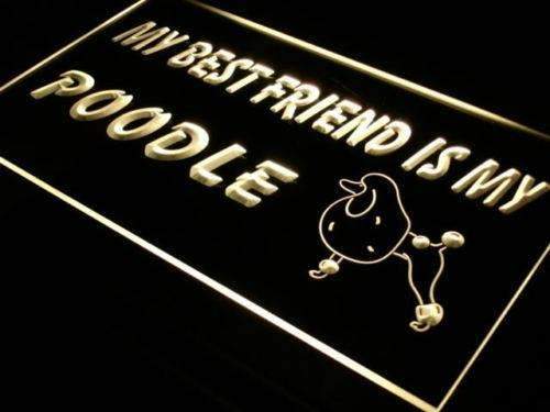 Best Friend Poodle LED Light Sign - LED Gift Works