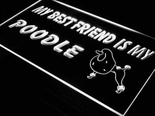 Best Friend Poodle LED Light Sign - LED Gift Works