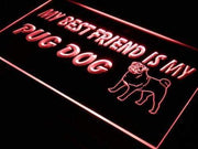 Best Friend Pug Dog LED Light Sign - LED Gift Works