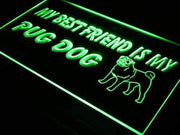 Best Friend Pug Dog LED Light Sign - LED Gift Works