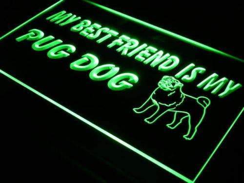 Best Friend Pug Dog LED Light Sign - LED Gift Works