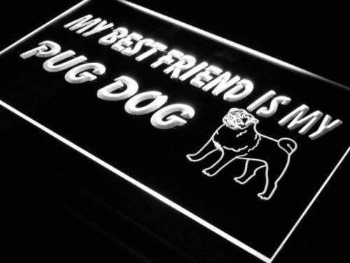 Best Friend Pug Dog LED Light Sign - LED Gift Works