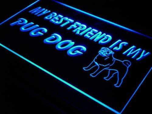Best Friend Pug Dog LED Light Sign - Way Up Gifts