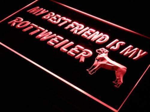 Best Friend Rottweiler LED Light Sign - Way Up Gifts