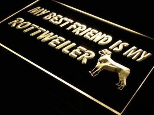 Best Friend Rottweiler LED Light Sign - Way Up Gifts