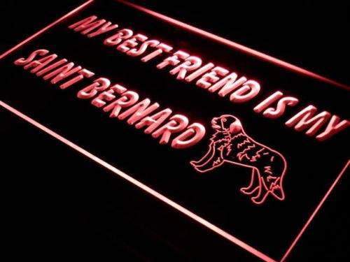 Best Friend Saint Bernard LED Light Sign - Way Up Gifts