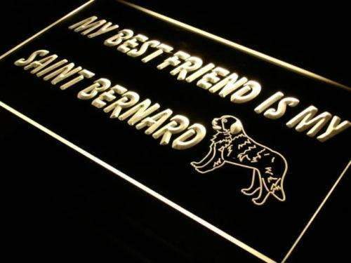 Best Friend Saint Bernard LED Light Sign - Way Up Gifts