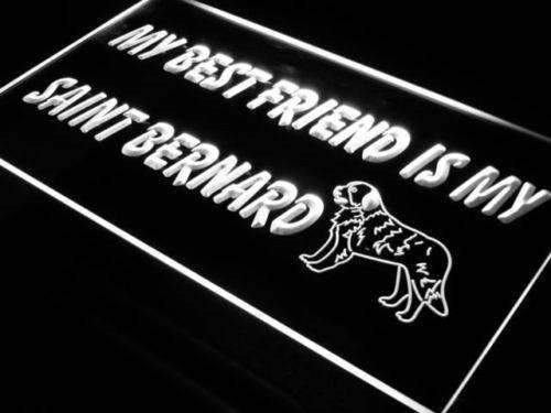 Best Friend Saint Bernard LED Light Sign - Way Up Gifts