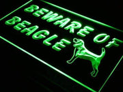 Beware of Beagle LED Light Sign - LED Gift Works