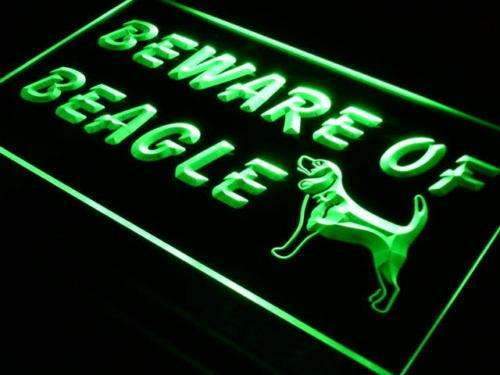 Beware of Beagle LED Light Sign - LED Gift Works