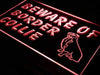 Beware of Border Collie LED Light Sign - Way Up Gifts