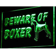 Beware of Boxer Dog LED Light Sign - LED Gift Works