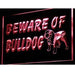 Beware of Bulldog LED Light Sign - Way Up Gifts