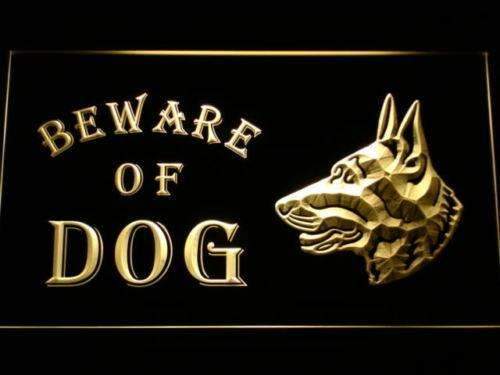Beware of Dog II LED Light Sign - Way Up Gifts