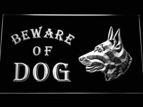Beware of Dog II LED Light Sign - Way Up Gifts