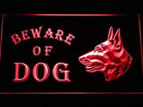Beware of Dog II LED Light Sign - Way Up Gifts