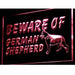 Beware of German Shepherd LED Light Sign - Way Up Gifts