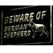 Beware of German Shepherd LED Light Sign - Way Up Gifts