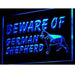 Beware of German Shepherd LED Light Sign - Way Up Gifts