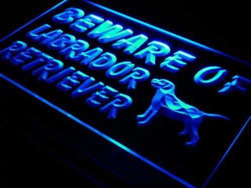 Beware of Labrador Retriever LED Light Sign - LED Gift Works