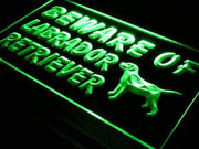 Beware of Labrador Retriever LED Light Sign - LED Gift Works
