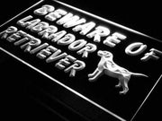 Beware of Labrador Retriever LED Light Sign - LED Gift Works